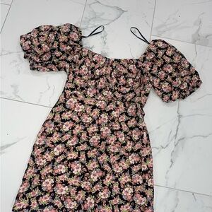 Floral Puff Sleeve Dress